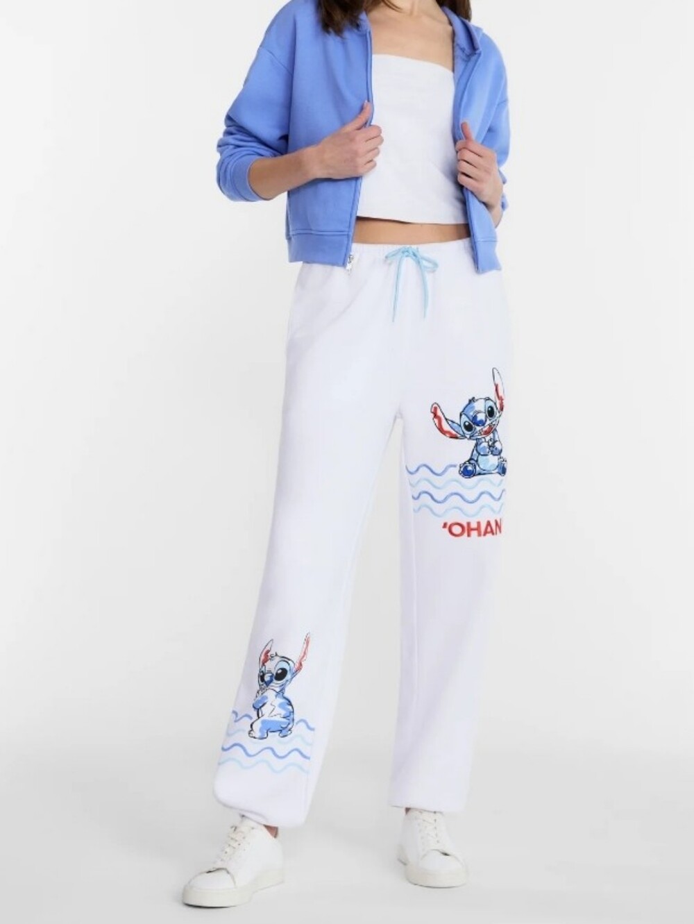 Disney Lilo & Stitch Embroidered Ohana Joggers Plus Size XXL